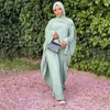 Ropa étnica Musulmán Batwing Vestidos Abaya para Dubai Mujeres Kimono Femme Hijab Eid Oración Elegancia Robe Tradición Jilbab
