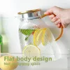 Höftkolvar glas vatten kanna läcksäker hög borosilikat pitchers för drycker med pip elegant dryck dispenser isked te lock