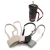 Creative PU Leather Coffee Holder Pouch Carrier med handtagskopphylsa Anpassad för resor utomhusaktiviteter