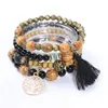 Beaded Bohemian Tassel Bracelet Wood Beads Pendant Bracelets 4Pcs/Set Drop Delivery Jewelry Dhgarden Dhooi