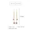 Boucles d'oreilles BALANBIU délicate rose violet cristal petite boule goutte pour femmes couleur or laiton bijoux de mode accessoires