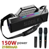 Draagbare Sers SODLK 150 W Grote tand Ser NFC Draadloze Kolom TWS Subwoofer 21600 mAh batterij Outdoor Mobiele Voeding 230908