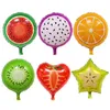 Dekoracja imprezy Fashion Fruit Shape Aluminium Foil Balon Ballon Okrągły ananasple arbuz lody pączki balony upuść dhgarden dhbt8