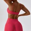 Yoga-outfit Dames Rekbaar Zacht Comfortabel Vierkante hals Bounce Control BH Sexy Effen Kleur Outdoor Fitness Hardlopen