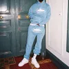 Erkek Sweatshirts Hip Hop Sports Street Street Giyim Moda Hoodies Sonbahar Konforlu Sıradan Set Üst ve Pantolon Serin Erkek Modaya Giyim Pullover Tasarımcı Hoodies