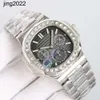 Luxe volledig Mosonite Diamond mechanisch horloge Quartz uurwerk waterdicht Topkwaliteit Klassiek 40MM waterdicht polshorloge Mode Orologio di LussoGNQ7 tafel