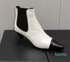 Designer Luxury Pure Color Pointed Outdoor Party Chelsea Ankle Boot Lady