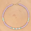 Collier ras du cou Boho coloré de 6mm pour femmes et filles, perles de disque assorties, bijoux en argile polymère, tendance 2023