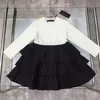 New Kids Meisjes lange mouwen prinses tutu jurk mode herfst ruche taart jurk kind meisje luxe designer kinderen babykleding