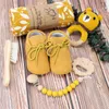 Geschenksets 6 Buah Set Hadiah Babyparty Kuning Uniseks Kotak Bayi Baru Lahir Perempuan Laki laki Orangtua 230907