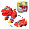 Action Figures giocattolo est Min Gogo Dino ABS Deformazione CarAirplane Action Figures REXPINGVIKITOMO Trasformazione Dinosauro giocattoli per bambini Regalo 230908