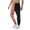 QNPQYX Heren Nieuwe stijl Strandbroek Amerikaanse Vlag Broek Losse Kleding Pantalones Splice Mode Hoge Kwaliteit Mannelijke lange broek