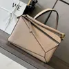 Puzzles Classic Geometric Bag Women's Shoulder Handbag Lowwe Brand Design Genuine Leather Splicing Fashion leisure multi-purpose Crossbody High Quality bag