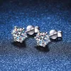 Stud Ewya S925 Srebrne kolczyki 0,5-2ct D 6 Diamentowe Stud