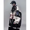 Giacche da donna YICIYA giacca bomber da donna capispalla in pelle PU y2k vintage varsity racing Giacca da baseball oversize americana design 230908