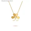 Luxury Pendant Halsband FRIVOLE Pendant Necklace 3 Leaf Clover Multipla specifikationer Styles Gold Rose Silver Crystal Diamond Mini Small 8094