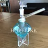 8.66" Diamond Shape Glass Water Pipes Smoking Hookahs for Tobacco Coming with a Base Stand Assorted Colors