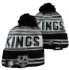 2023 Kings Hockey Beanie North American Team Patch Winter Wool Sport Sport Hat Chapeau Skull Caps A1