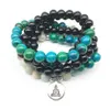 SN1236 2018 Su Bracciale Yoga da donna Moda Onice nero Bracciale Amazonite Pietra naturale Phoenix Equilibrio energetico Gioielli310j