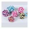 Dog Toys Chews Colorf Pet Cotton Chew Knot Rope Ball 5Cm 7Cm 8Cm Interactive Durable Shaped Braided Toy Drop Delivery Home Garden Supp Dhmgr