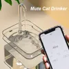 Bols pour chats mangeoires fontaine d'eau filtre automatique buveur transparent USB électrique muet recirculation filtrage pour distributeur de chats 230907