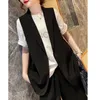 Frauen Anzüge Casual Große Größe Einreiher Ärmellose Koreanische Anzug Weste Blazer Lose Frauen Frühling Sommer Mode