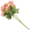 装飾的な花人工花束バラ白い絹の花ディー飾りフェイクバルク偽物