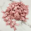 Juldekorationer 50st 1 tum 25 mm färsk rosa band bågar polyester satin bow blommor diy hantverk 230907