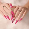 False Nails Artificial Ballet Coffin With Diamonds Fashion Manicure Glitter Shiny Blingbling Nail Art Diy Fake For Girl