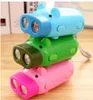 Dynamo Flashlights Manual Hand Pressing Power 2 LED Protable Pig Shaped Cartoon Torch Light Crank Power Wind Up For Camping Lamp6907680