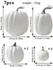 Christmas Decorations 1set 7PCS Artificial Pumpkin Thanksgiving Harvest Festival Halloween Decoration 230908