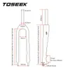 Garfos de bicicleta Toseek Full 3K Fibra de Carbono Mountain Fork Fit para Roda 26er 27.5er 29er Tubo Reto 28.6mm Bicicleta MTB Frente 230907