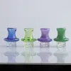 Ny stilglas UFO spinning kolhydrater med 25 mm od 4kind färger glas lock för 25 mm kvarts banger naglar glas vatten bongs ll