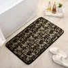 Tapis de bain motif étoile tapis doré mousse à mémoire de forme rebond lent absorbant salle de bain tapis de pied tapis de porte