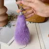 LLavero de piel de zorro a la moda para mujeres y niñas, colgante para bolso, bonitos adornos de felpa, llavero de coche de juguete, accesorios de decoración, regalos