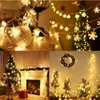 Decorazioni natalizie Fiocco di neve Luci a LED Decorazione Casa Albero di Natale Appeso Ghirlanda Ornamenti Navidad Noel Anno Regalo 230907