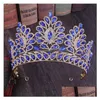 Hair Jewelry Baroque Vintage Gold Color Champagne Bridal Tiaras Crown Accessories Crystal Pageant Queen Diadem 220831 Drop Delivery H Dhot9