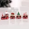 Dekoracje świąteczne drewniane pociąg Wesołych lat do domu Cristmas ornament Xmas Navidad Noel Prezenty szczęśliwe rok 2024 230908