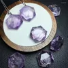 Bangle Natural Amethyst Heksagram Bransoletka Crystal rzeźbia Kobiety rybacka biżuteria uzdrawianie kamienia szlachetnego Gift 1PCS