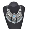 Choker Bead Women Necklace Statement Vintage Tassel Bohemian Ethnic Charms Turkish Party Chains Female