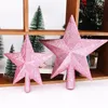 Christmas Decorations Tree Top Star 1520cm Merry Shiny Gold Powder Fivepointed Years Ornament 230907