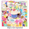 50PCS Cartoon Birthday Sticker Pvc moda deskorolka Wodoodporna Dekoracja samochodu