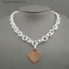 Pendanthalsband S925 Sterling Silver Necklace For Women Classic Heart-Shaped Charm Chain Luxury Brand Jewelry Q0603 Q230908