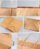 Other Event Party Supplies Kraft Paper Gift Bags With Handles 10/20/25/30/50/100PCS Shopping Carry Craft Brown White Bag DIY Bag Party Christmas Supplies 230907