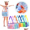 Sacos de armazenamento 8 cores Shell Childrens Beach Bag Seaside Brinquedo Portátil Malha Drop Delivery Home Garden Housekeeping Organização Dhgarden Dhmco