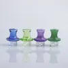 Ny stilglas UFO spinning kolhydrater med 25 mm od 4kind färger glas lock för 25 mm kvarts banger naglar glas vatten bongs ll