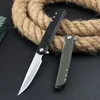 Coltello pieghevole Flipper H3810 8Cr13Mov Lama a goccia satinata in fibra di vetro con manico in acciaio inossidabile Cuscinetto a sfere Coltelli pieghevoli tascabili EDC