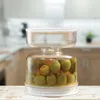 Bouteilles de stockage, pot de cornichon et d'olive, récipient alimentaire avec passoire, distributeur sec et humide, sablier concombre pour outils de cuisine