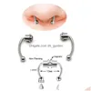 Party Favor Stainless Steel Nose Ring Fake Piercing Magnetic Rings Men And Qomen Fashion Jewelry Drop Delivery Home Garden F Dhgarden Dhgz7