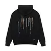 Modemärke Tröja Crack Letter Splash Ink Flow Paint Graffiti Hoodie Par Outfit Coat